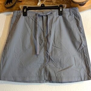 Ladies Eddie Bauer Grey Chino Skirt Size 8